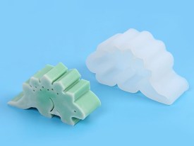 Molde silicona dinosaurio con pinches